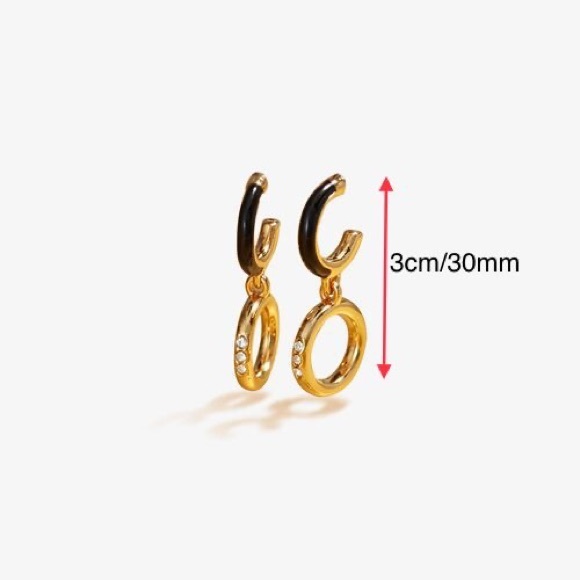 Aretes Oro chapado Argollad 24k Arrancadas Liridas cristal Joyas Yanbal - Picture 3 of 6